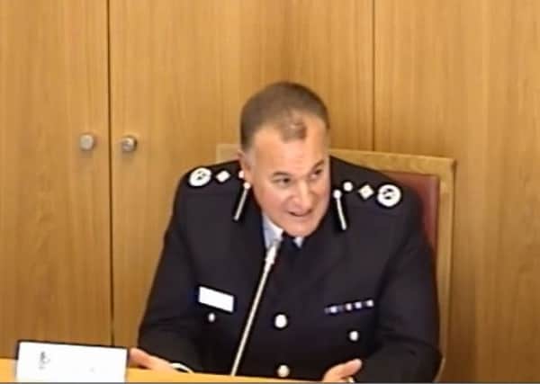 Stephen Watson address the South Yorkshire police and crime panel