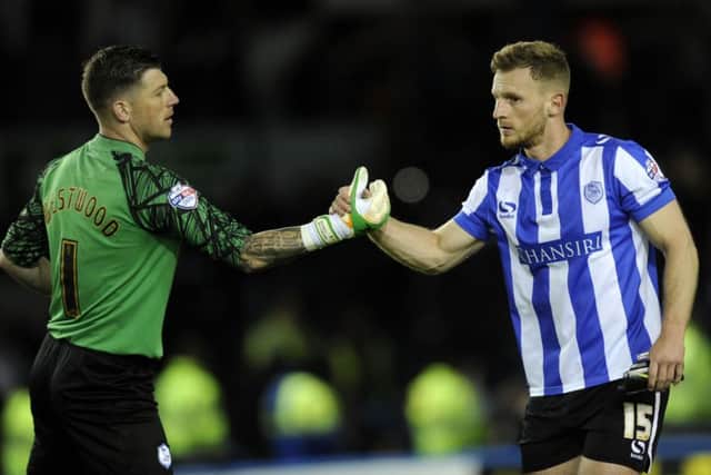 Owls keeper Keiren Westwood and Tom Lees