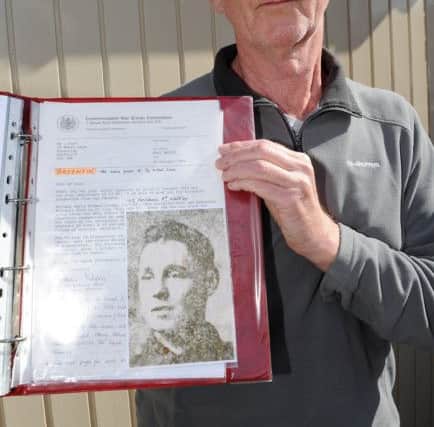 Joe Dunn, with some memorabilia of his brother-in-law Harry Clough, who died in the battle of Bazentin. Picture: Andrew Roe