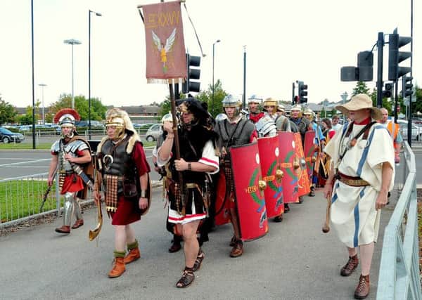 Centurians on the March, as the Romans return to their encampment