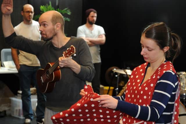 Jill Cardo and Matthew Bugg during the rehersal for Miss Nightingale at CAST theatre. Picture: Andrew Roe