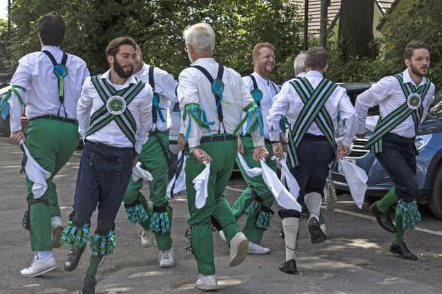Hanky dance at the Prince of Wales, with three dancers in the old kit.