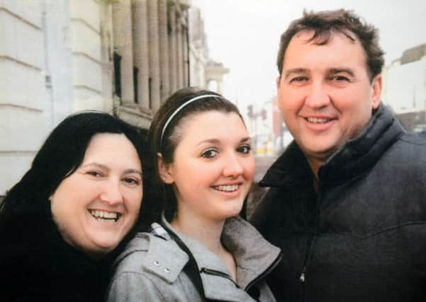 Wendy Sharps, pictured with her daughter Shauna and her husband Paul.