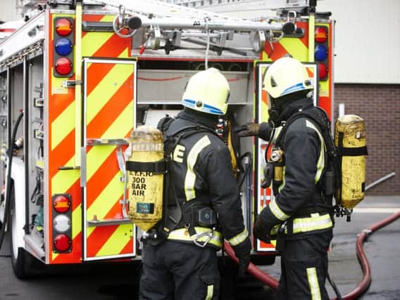 Firefighters were called to a blaze behind a community centre in Sheffeld