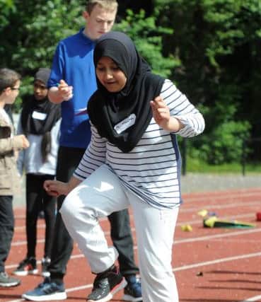 Maisha Sadiqu, of High Hazels Academy at the Darnall Community Sports Day. Picture: Andrew Roe
