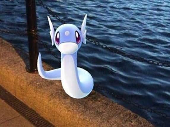 A Pokemon characted "spotted" at Lakeside. (Photo: Lee Piekarski).