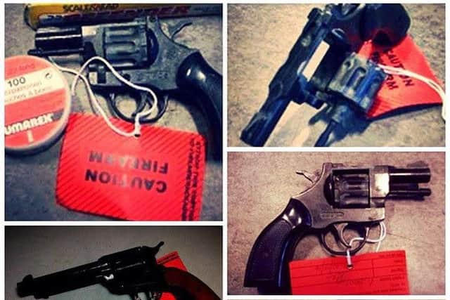 Four of the guns handed in as part of a weapons amnesty