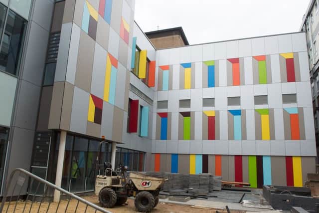 The new buildings under construction at Sheffield Childrens Hospital