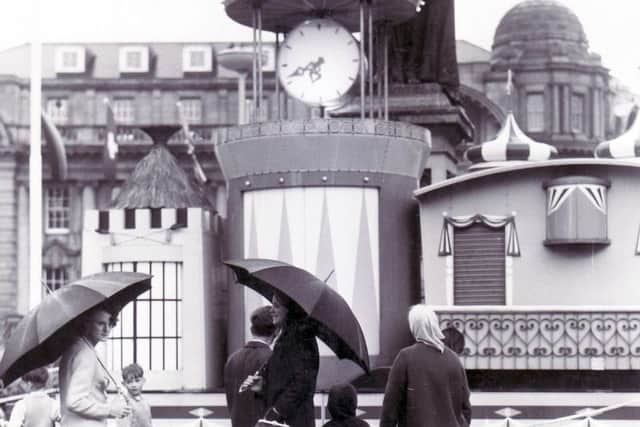 Braving the rain in Sheffield in 1966 to see the World Cup Guinness clock
