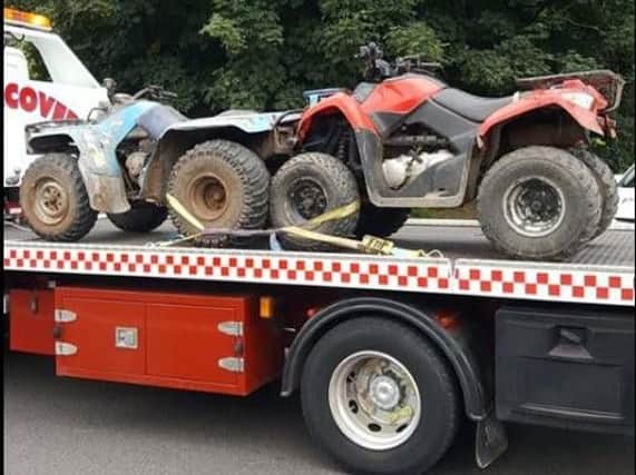 Quad bikes seized by South Yorkshire Police
