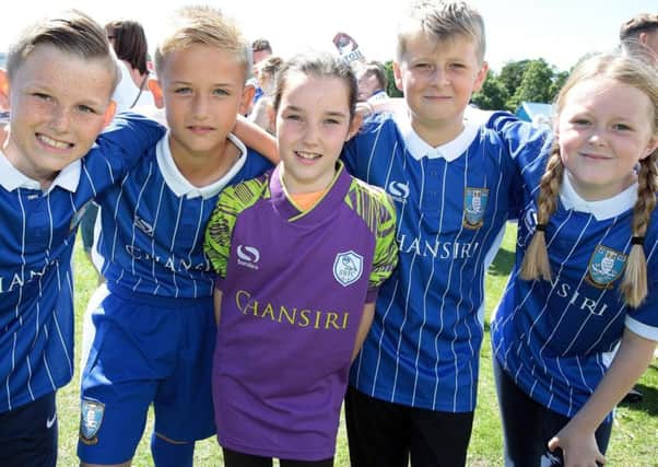 Young Owls fans show off their new kit at Owls in the Park