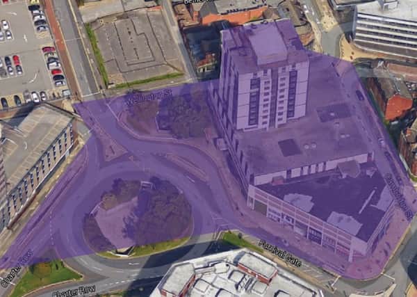 The location of phase one of the Sheffield Retail Quarter, which will include a six-storey office block, shops and restaurants. Photo: Google/Sheffield Council