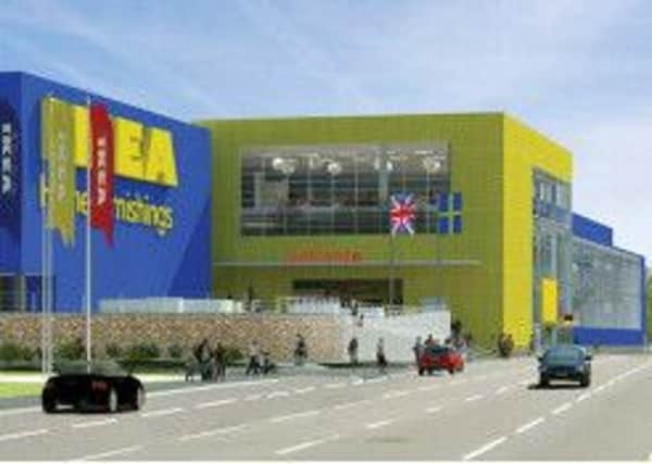 An artists' impression of the planned Ikea store