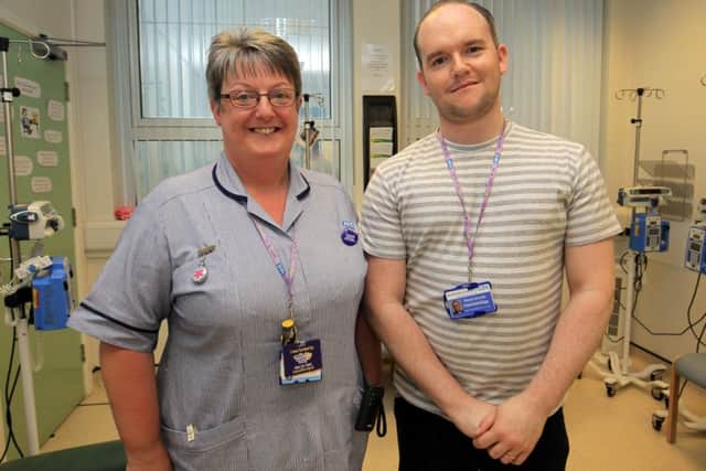 Feature on Haematology Nurses at Sheffield Children's Hospital. Pictured are Haematology Nurse Specialists Louise George and Shaun Emmitt.