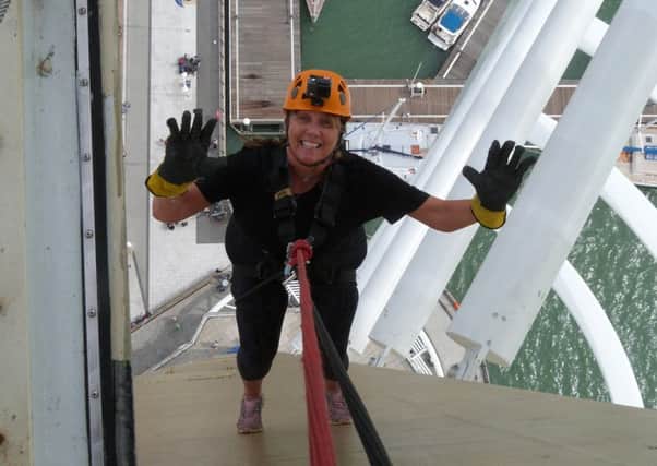Sheffield GP Kate Carr has abseiled down the Spinnaker Tower in Portsmouth to riase awareness of Sepsis after almost losing her granddaughter Megan in February.