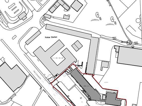 The McDonald's site boundary outlined in red close on the junction to Green Lane and the Common in Ecclesfield