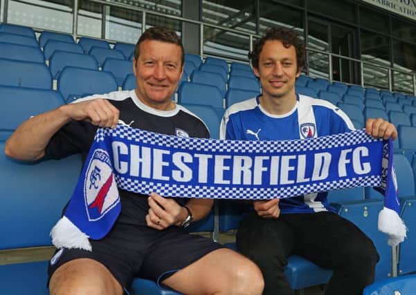 Kristian Dennis with new boss Danny Wilson (Pic: Tina Jenner)
