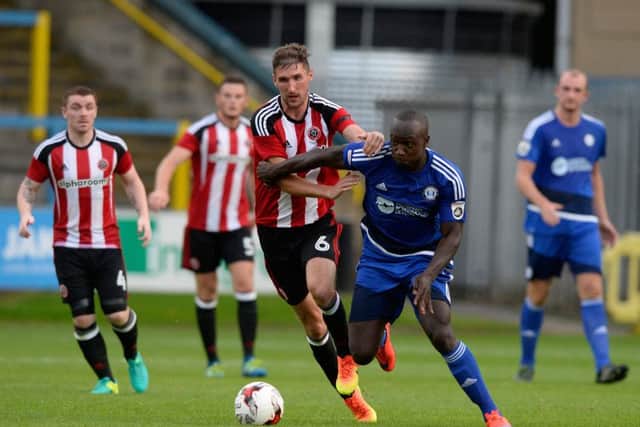 Sheffield United were beaten 2-0 at FC Halifax Town on Tuesday night