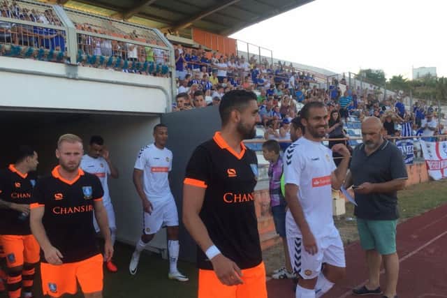 Marco Matias walks out against his former club PIC: SWFC