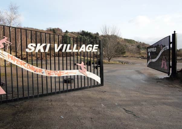 The rundown ruins of the Ski Village in 2015