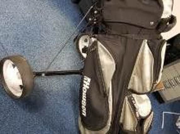 Police have seized a set of golf clubs