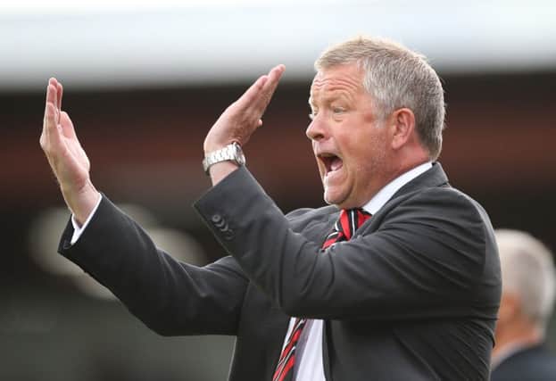 Chris Wilder only wants players who are 100 per cent committed to Sheffield United. Pic David Klein/Sportimage