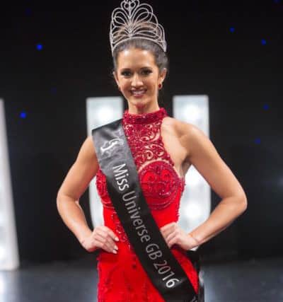 Jaime-Lee Faulkner, from Treeton, Rotherham, wins the Miss Universe GB 2016 competition. Photo: Lee Dare Photography