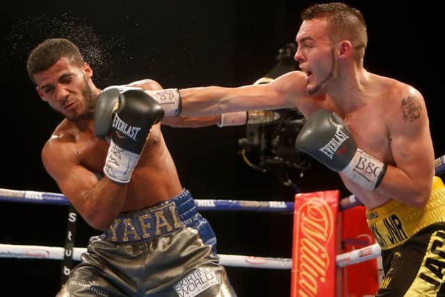 Josh Wale lands a big right hand on Gamal Yafai