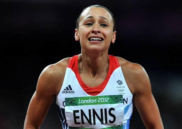 Tears of joy for  Jessica Ennis  after clinching gold in the London 2012 Olympics.   Photo: Martin Rickett/PA Wire.