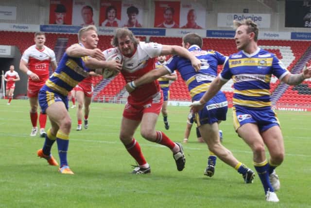 Dons v Barrow action. Photo: Simon Hall