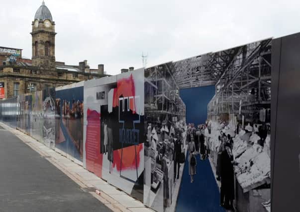 Artwork around the site of Sheffield Castle. Picture: Andrew Roe