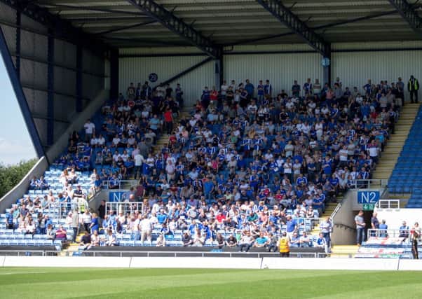 Oxford United vs Chesterfield - Chesterfield fans at oxford - Pic By James Williamson