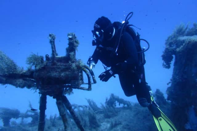 Scuba-dive - exploring below the surface