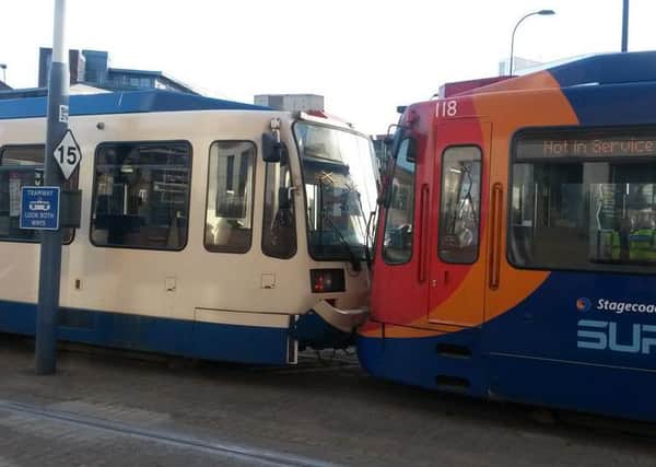 Tram collision at Shalesmoor