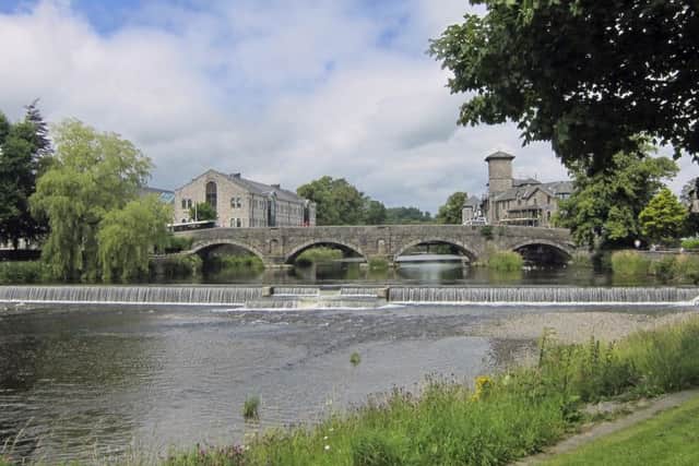 The River Kent and Kendal town centre.