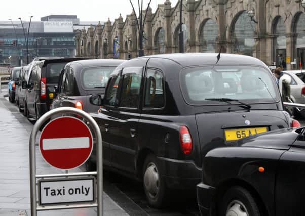 Taxi rank at Sheffield railway station