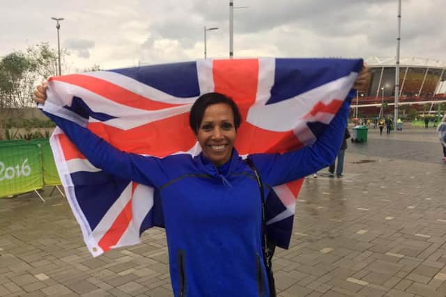 Dame Kelly Holmes flying the flag for Team GB and the National Lottery in Rio