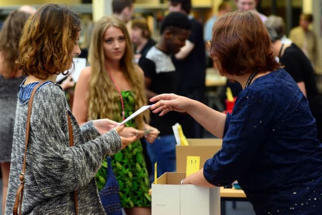 A level results at Sheffield College Hillsborough. Picture Scott Merrylees SM1004/65d