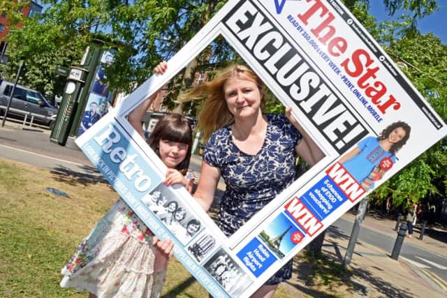 Maisie Benson, six, of Sheffield, pictured with Nancy Fielder, Star Editor, at Devonshire Green. Picture: Marie Caley NSST Star Elephant MC 3