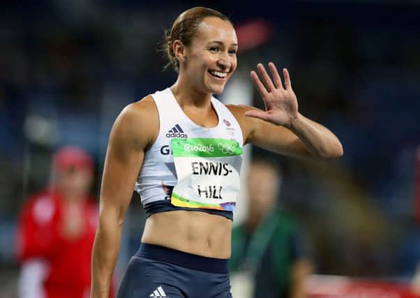 Great Britain's Jessica Ennis-Hill completes the 800m and claims a silver medal in the Women's Heptathlon at the Olympic Stadium on the eighth day of the Rio Olympics Games, Brazil.