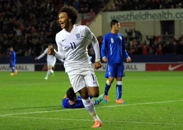 Izzy Brown scores for England Under-19s at New York Stadium