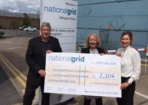 National Grid staff raised funds for the BHF.