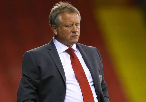 Chris Wilder's expression says it all