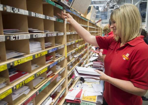 Staff at the Royal Mail sorting office in Sheffield get ready for the Christmas rush in 2015
