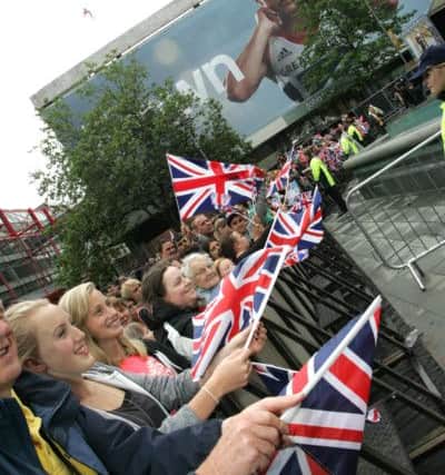 Jessica Ennis fans in Barkers Pool