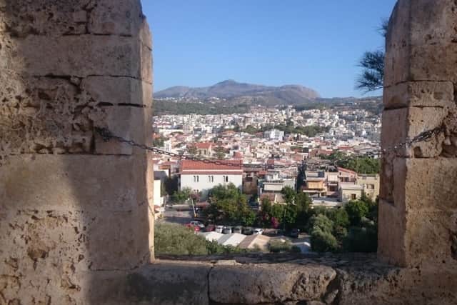 View from the Fortezza Castle, overlooking Rethymnon, Crete. Photo by Mel Blake.