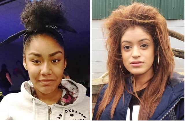 Habiba-Unme Tahir, pictured right, aged 16, and Elsie fisher-Brown 13, have not been seen since they were dropped off on Derek Dooley Way at around 2.10pm today.
