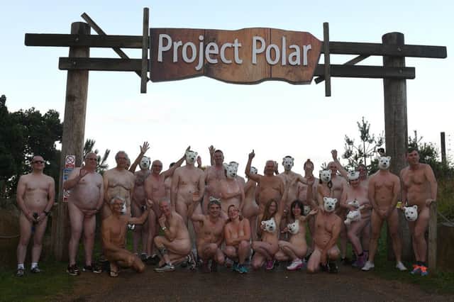 Bare All for Polar Bears charity run at the Yorkshire Wildlife Park. Picture: Andrew Roe