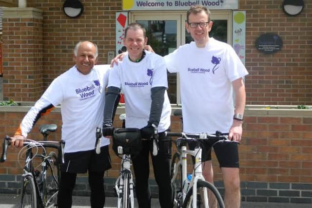 Hossein Yazdi, Peter Maw and Ken Stainthorpe on a previous charity ride.