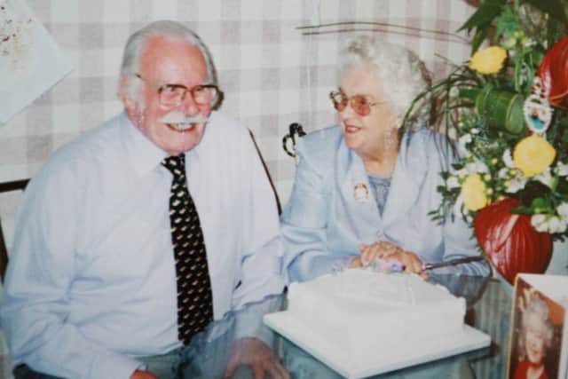 Lynne Shaw is appealing for help in getting her late father, James Swift, memoirs published. James is pictured with his wife Renee on their golden wedding anniversary. Photo: Chris Etchells